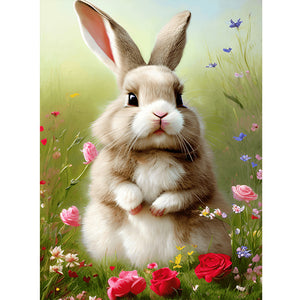 Easter Bunny 30*40CM (canvas) Full Round Drill Diamond Painting