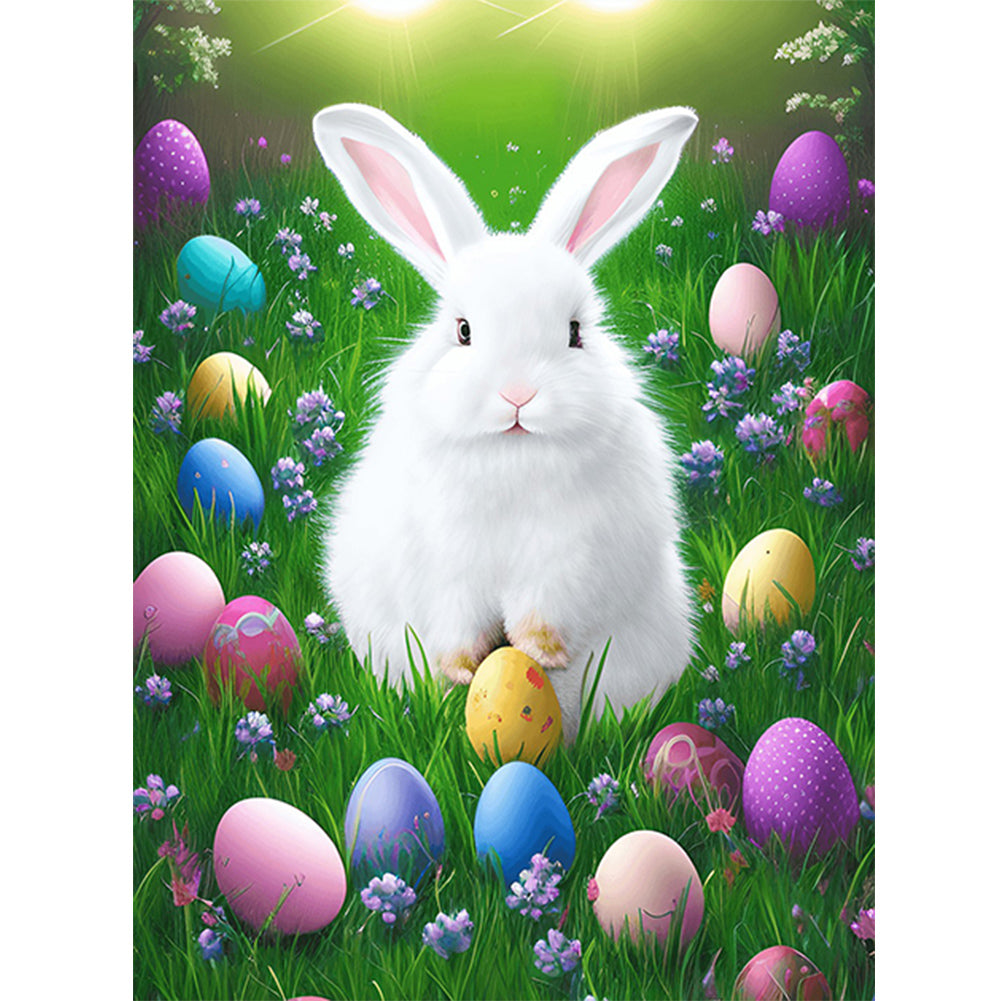 Easter Bunny 30*40CM (canvas) Full Round Drill Diamond Painting