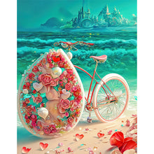 Load image into Gallery viewer, Beach Romantic Rose Bike 30*40CM (canvas) Full Round Drill Diamond Painting
