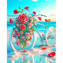 Load image into Gallery viewer, Beach Romantic Rose Bike 30*40CM (canvas) Full Round Drill Diamond Painting
