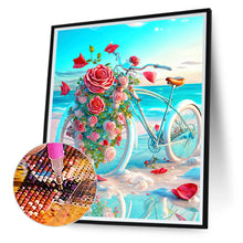 Load image into Gallery viewer, Beach Romantic Rose Bike 30*40CM (canvas) Full Round Drill Diamond Painting
