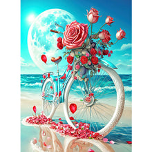 Load image into Gallery viewer, Beach Romantic Rose Bike 30*40CM (canvas) Full Round Drill Diamond Painting
