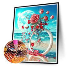 Load image into Gallery viewer, Beach Romantic Rose Bike 30*40CM (canvas) Full Round Drill Diamond Painting
