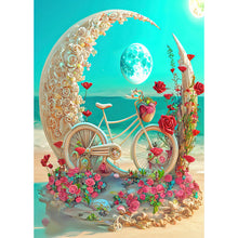 Load image into Gallery viewer, Beach Romantic Rose Bike 30*40CM (canvas) Full Round Drill Diamond Painting
