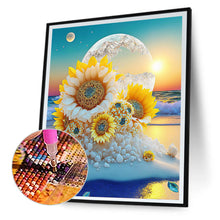 Load image into Gallery viewer, Beach Sunrise Sunflowers 40*50CM (canvas) Full Round Drill Diamond Painting
