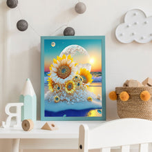 Load image into Gallery viewer, Beach Sunrise Sunflowers 40*50CM (canvas) Full Round Drill Diamond Painting
