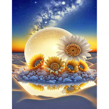 Load image into Gallery viewer, Beach Sunset Sunflowers 40*50CM (canvas) Full Round Drill Diamond Painting
