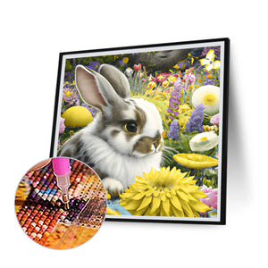 Easter Bunny 30*30CM (canvas) Full Round Drill Diamond Painting