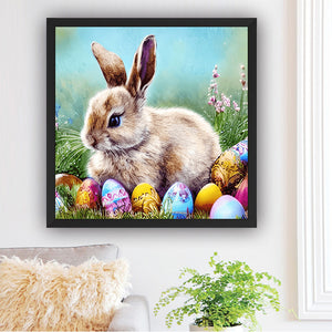 Easter Bunny 30*30CM (canvas) Full Round Drill Diamond Painting