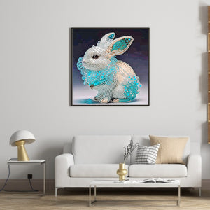 Chinese Zodiac - Rabbit 30*30CM (canvas) Partial Special-Shaped Drill Diamond Painting