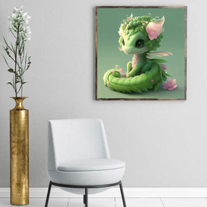 Fantasy Green Dragon 30*30CM (canvas) Full Square Drill Diamond Painting