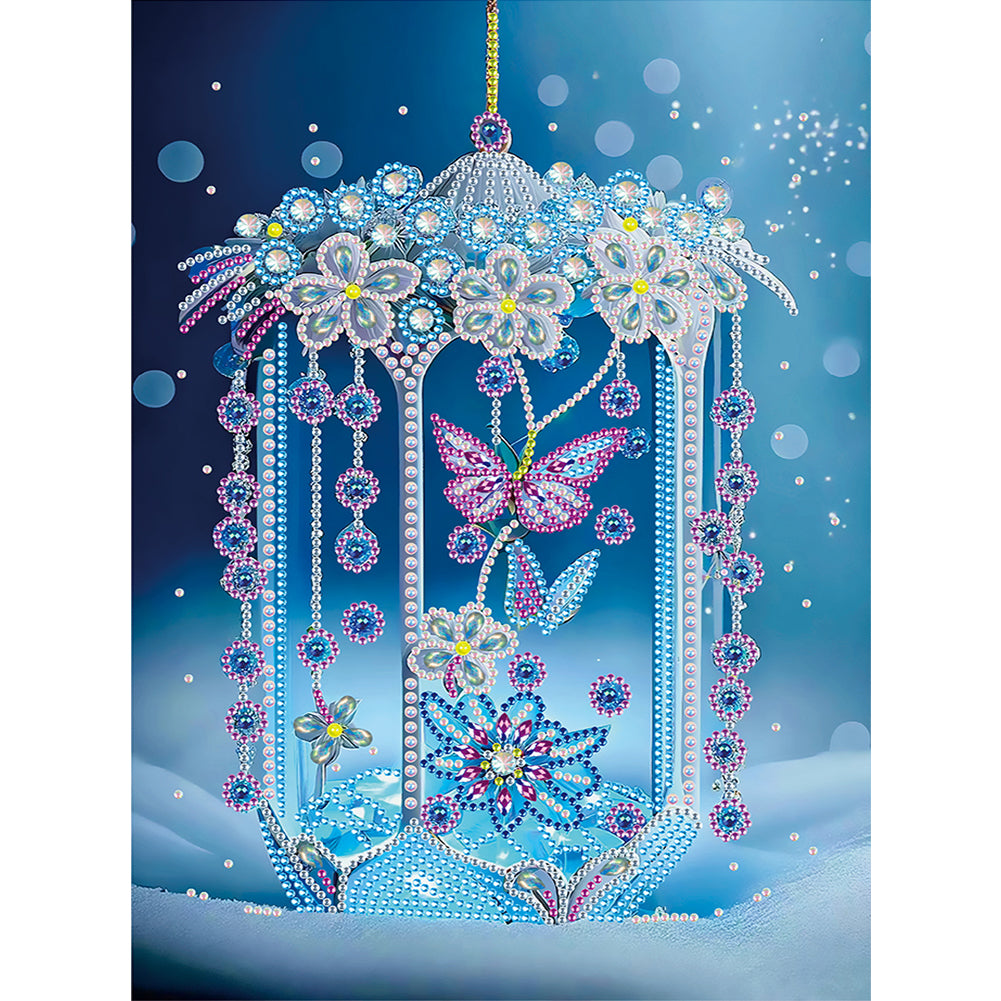 Butterfly Small Fresh Pendant 30*40CM (canvas) Partial Special-Shaped Drill Diamond Painting