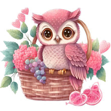 Load image into Gallery viewer, Pink Flower Owl 30*30CM (canvas) Full Round Drill Diamond Painting
