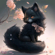 Load image into Gallery viewer, Fantasy Black Fox 30*30CM (canvas) Full Round Drill Diamond Painting
