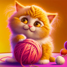 Load image into Gallery viewer, Soft Cute Cat 30*30CM (canvas) Full Round Drill Diamond Painting
