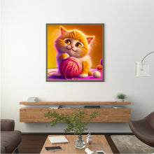 Load image into Gallery viewer, Soft Cute Cat 30*30CM (canvas) Full Round Drill Diamond Painting
