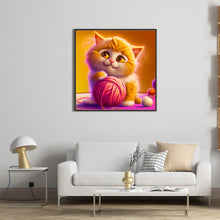 Load image into Gallery viewer, Soft Cute Cat 30*30CM (canvas) Full Round Drill Diamond Painting
