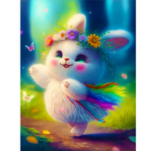 Load image into Gallery viewer, Lantern White Rabbit 30*40CM (canvas) Full Round Drill Diamond Painting
