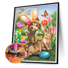 Load image into Gallery viewer, Easter Cat Bunny 30*40CM (canvas) Full Round Drill Diamond Painting
