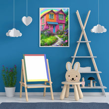 Load image into Gallery viewer, Rainbow House 40*50CM (canvas) Full Round Drill Diamond Painting
