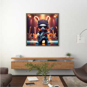 Rock Bunny 30*30CM (canvas) Full Round Drill Diamond Painting