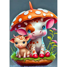Load image into Gallery viewer, Little Cow 30*45CM (canvas) Full Round Drill Diamond Painting
