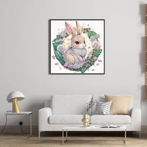 Comic Version Zodiac Rabbit 30*30CM (canvas) Partial Special-Shaped Drill Diamond Painting