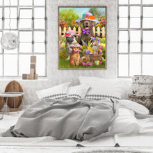 Load image into Gallery viewer, Easter Egg Bunny Cat Dog 30*40CM (canvas) Full Round Drill Diamond Painting
