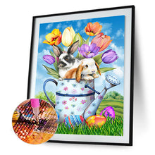 Load image into Gallery viewer, Easter Egg Bunny Shower 30*40CM (canvas) Full Round Drill Diamond Painting
