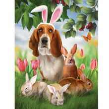 Load image into Gallery viewer, Easter Bunny Dog 30*40CM (canvas) Full Round Drill Diamond Painting
