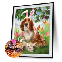 Load image into Gallery viewer, Easter Bunny Dog 30*40CM (canvas) Full Round Drill Diamond Painting
