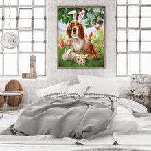 Load image into Gallery viewer, Easter Bunny Dog 30*40CM (canvas) Full Round Drill Diamond Painting
