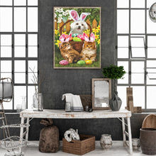 Load image into Gallery viewer, Easter Egg Bunny Ears Cat Dog 30*40CM (canvas) Full Round Drill Diamond Painting
