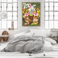 Load image into Gallery viewer, Easter Egg Bunny Ears Cat Dog 30*40CM (canvas) Full Round Drill Diamond Painting
