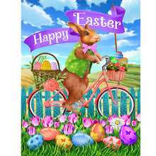 Load image into Gallery viewer, Easter Bike Bunny 30*40CM (canvas) Full Round Drill Diamond Painting
