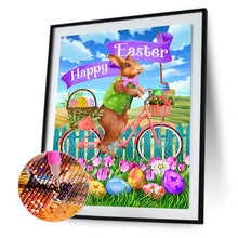 Load image into Gallery viewer, Easter Bike Bunny 30*40CM (canvas) Full Round Drill Diamond Painting
