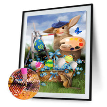 Load image into Gallery viewer, Easter Bunny Painter 30*40CM (canvas) Full Round Drill Diamond Painting
