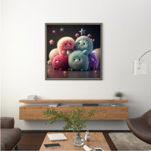 Load image into Gallery viewer, Plush Little Monster 30*30CM (canvas) Full Round Drill Diamond Painting
