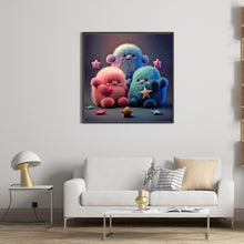 Load image into Gallery viewer, Plush Little Monster 30*30CM (canvas) Full Round Drill Diamond Painting
