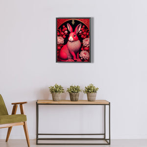 Red Golden Rabbit 30*40CM (canvas) Full Round Drill Diamond Painting