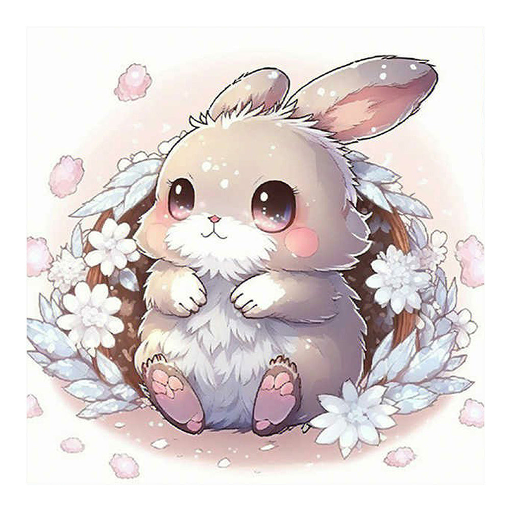 Rabbit 30*30CM (canvas) Full Round Drill Diamond Painting