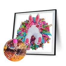 Load image into Gallery viewer, Easter Bunny Wreath 30*30CM (canvas) Partial Special-Shaped Drill Diamond Painting
