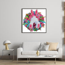 Load image into Gallery viewer, Easter Bunny Wreath 30*30CM (canvas) Partial Special-Shaped Drill Diamond Painting
