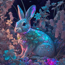 Load image into Gallery viewer, Fluorescent Bunny 30*30CM (canvas) Full Round Drill Diamond Painting
