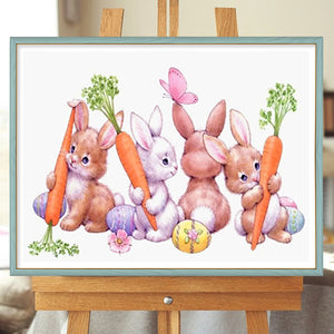 Rabbit 30*40CM (canvas) Full Square Drill Diamond Painting