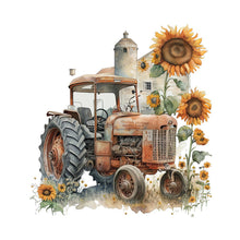 Load image into Gallery viewer, Retro Nostalgic Sunflower Truck 30*30CM (canvas) Full Round Drill Diamond Painting
