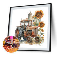 Load image into Gallery viewer, Retro Nostalgic Sunflower Truck 30*30CM (canvas) Full Round Drill Diamond Painting
