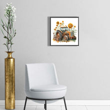 Load image into Gallery viewer, Retro Nostalgic Sunflower Truck 30*30CM (canvas) Full Round Drill Diamond Painting
