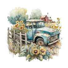 Load image into Gallery viewer, Retro Nostalgic Sunflower Truck 30*30CM (canvas) Full Round Drill Diamond Painting
