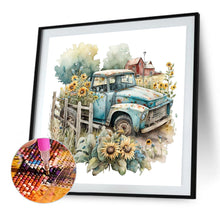 Load image into Gallery viewer, Retro Nostalgic Sunflower Truck 30*30CM (canvas) Full Round Drill Diamond Painting
